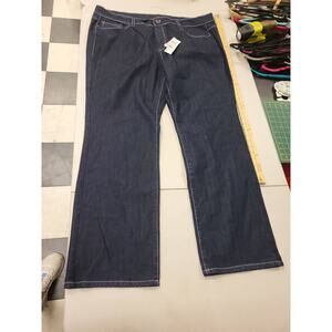 Calvin Klein Jeans Womens 22W x 32 Blue Denim Bootcut Pants Plus Size Jeans